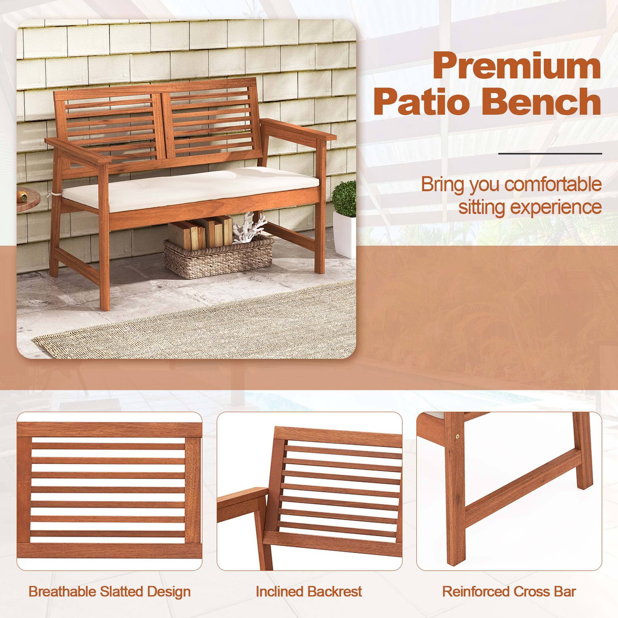 Premium Patio Bench

Breathable Slatted Design

Inclined Backrest

Reinforced Cross Bar