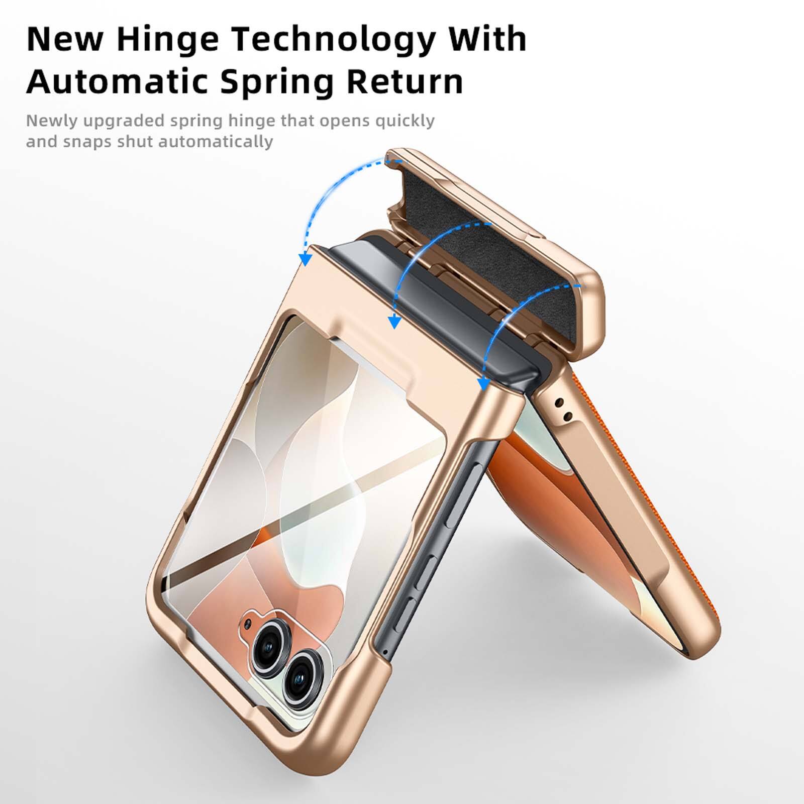 New Hinge Technology With Automatic Spring Return  
Newly upgraded spring hinge that opens quickly and snaps shut automatically