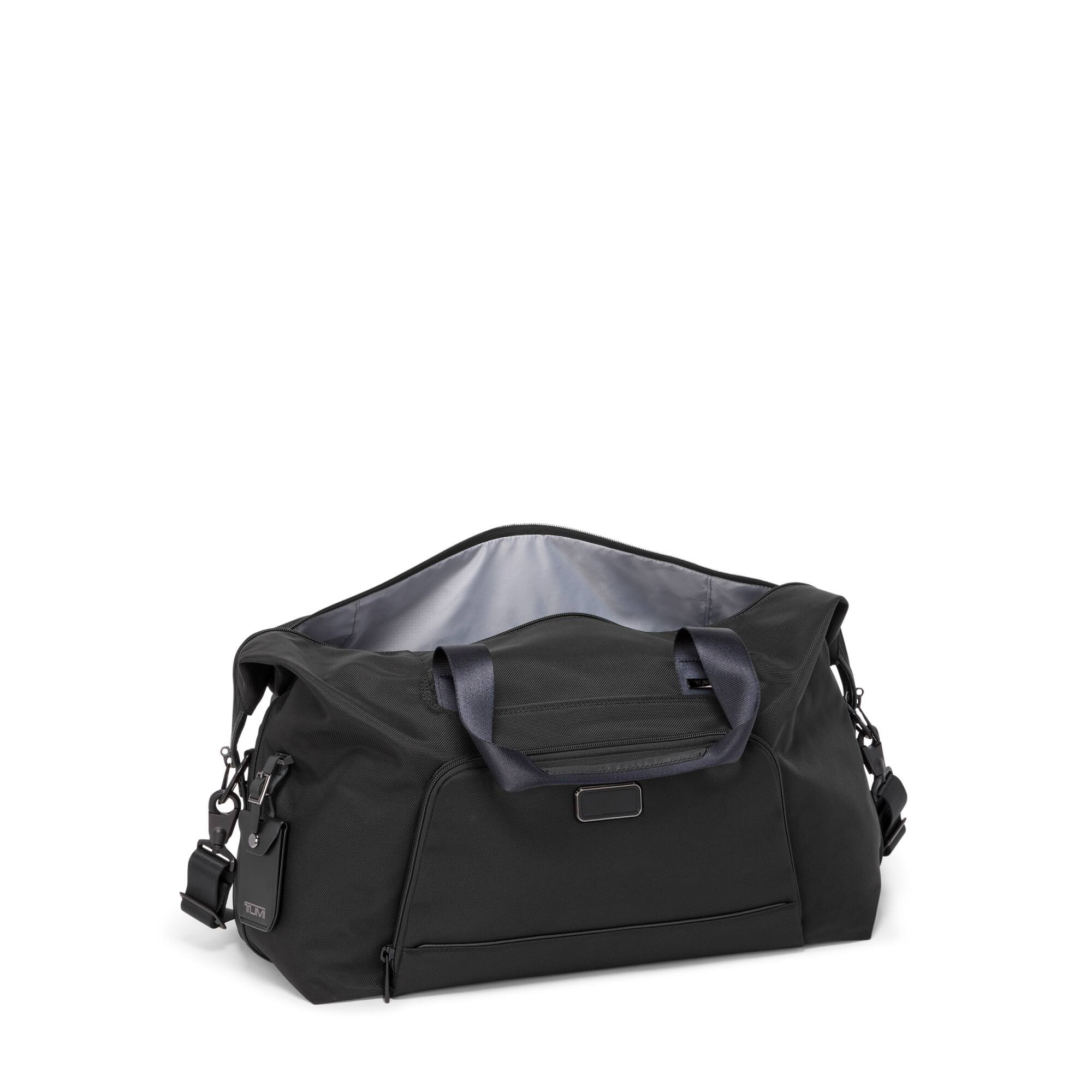 Angle. TUMI - Alpha Double Expansion Duffel Bag - Black.