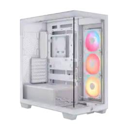CORSAIR - 3500X LX-R RGB iCUE LINK Mid-Tower PC Case - White