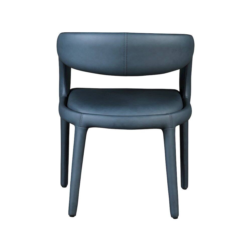 Alt View 1. Meridian Furniture - Sylvester Navy Vegan Leather Dining Chair - Blue.