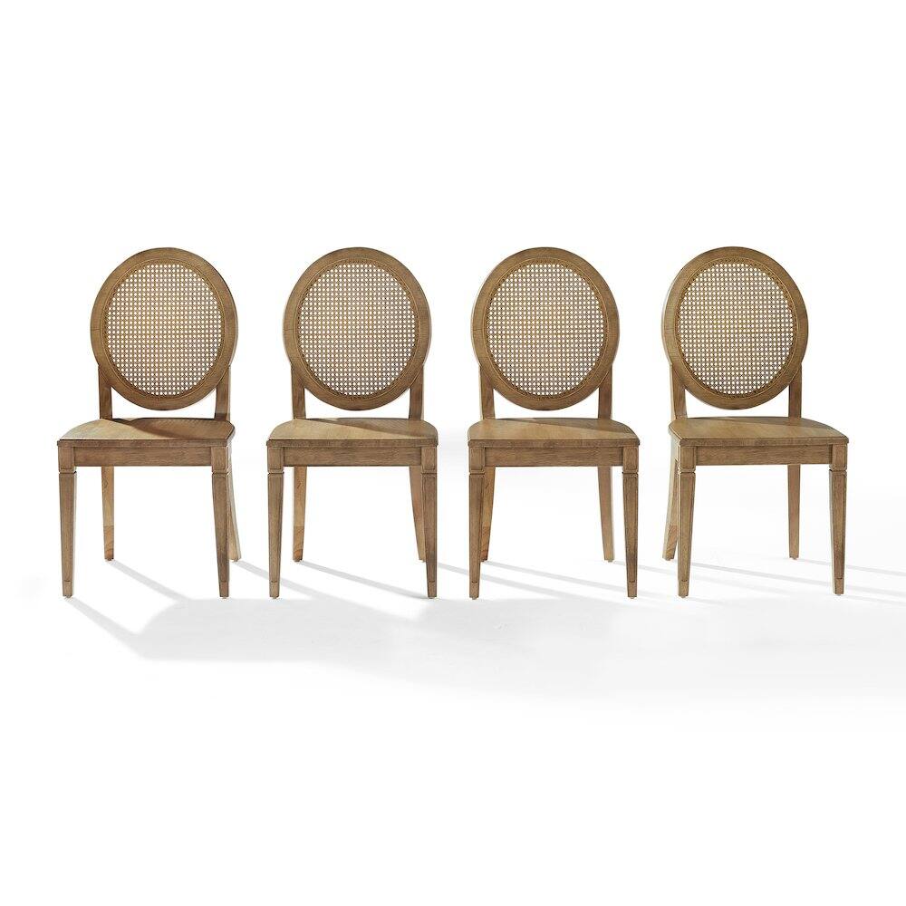 Alt View 1. Crosley Furniture - Katia 4-Piece Cane-Back Dining Chair Set In Driftwood - Brown.