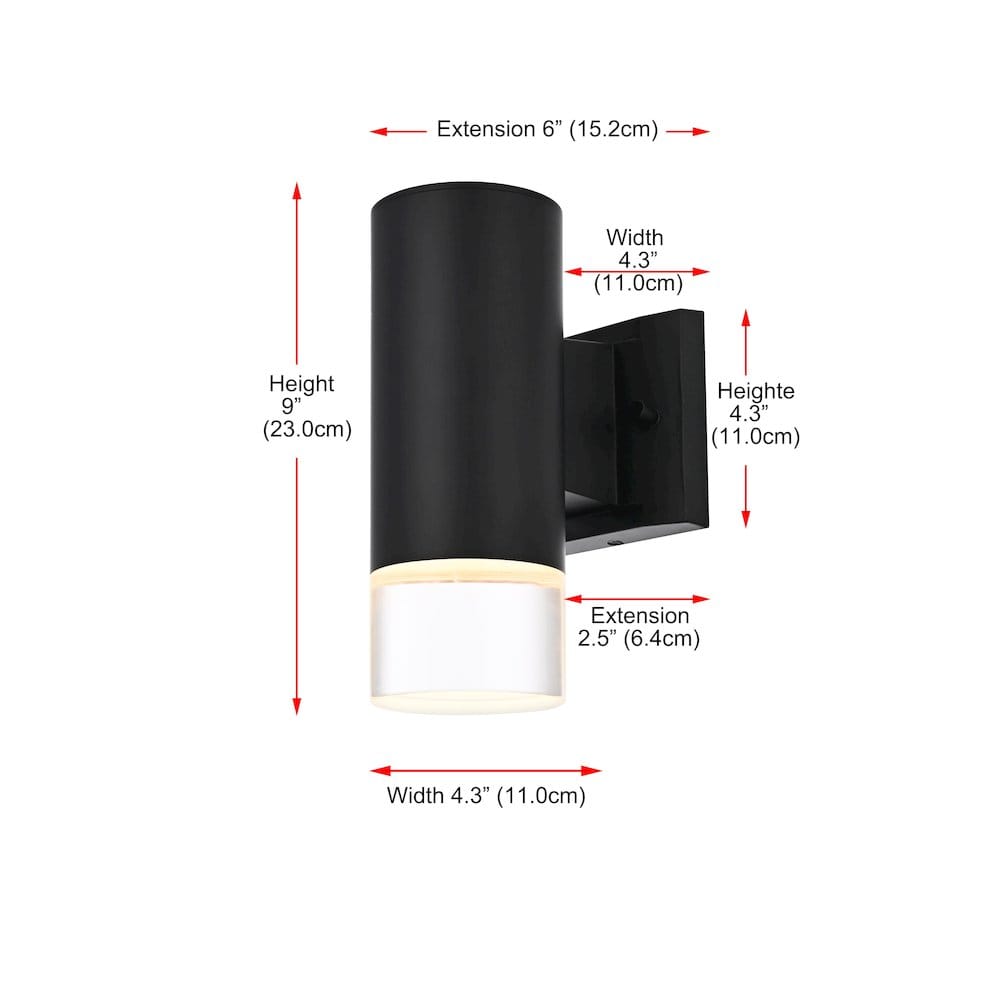 Elegant Lighting - Jase 5 Inch Outdoor Wall Sconce In - Black price history on PriceWatchPro