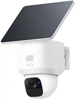 Front. eufy - eufy SoloCam E30, Solar Powered 2K Outdoor Security Camera, Wire-Free, 360° Pan, No Monthly Fee - White.