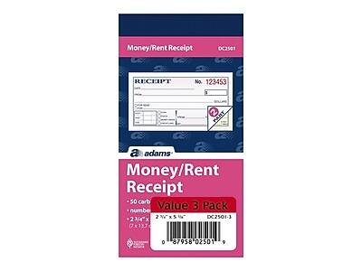 Money/Rent Receipt DC2501

RECEIPT No. 123453

Money/Rent Receipt
50 carb
Value 3 Pack
number 2
2 3/4" x 5 1/2"
DC2501-3
(7 x 13.7 cm)

adams

Money/Rent Receipt
50 carb
Value 3 Pack
number 2
2 3/4" x 5 1/2"
DC2501-3
(7 x 13.7 cm)

Barcode: 0 87958 02501 9