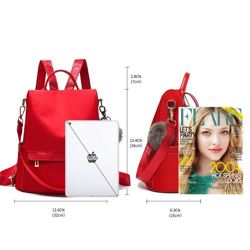 Back. Cozy Serene - Women Backpack Purse Nylon Anti-theft Fashion Casual Lightweight Travel Shoulder Bag - 1-3 Khaki-Medium.