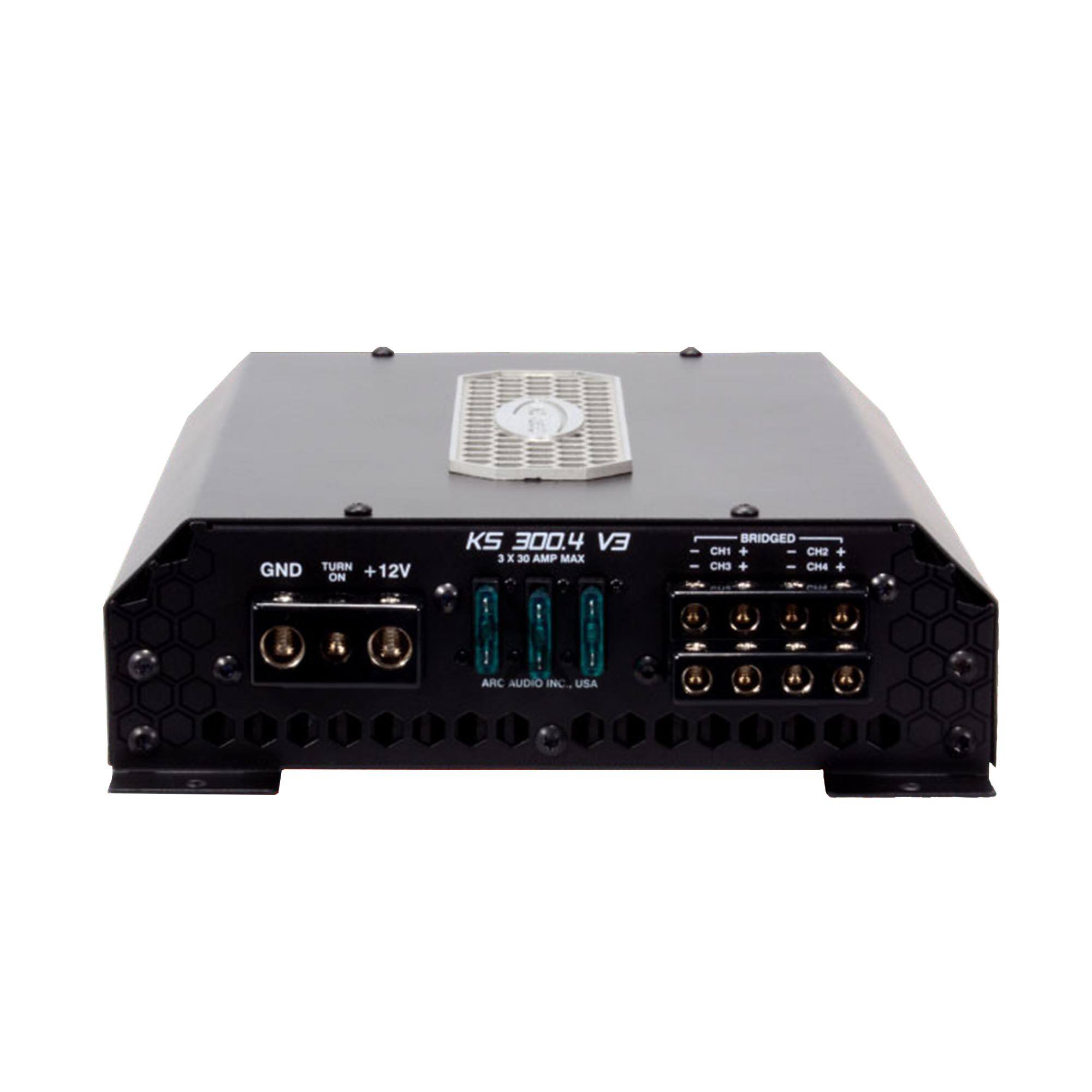 GND TURN +12V ON KS 3004 V3 30 AMP MAX BRIDGED CH1 + CH2 + CH3 + CH4 + ARC AUDIO INL USA