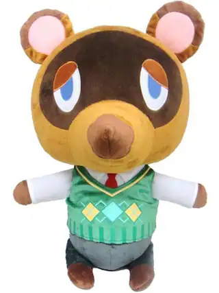 Front. Little Buddy - Animal Crossing 16" Plush: Tom Nook - Brown.