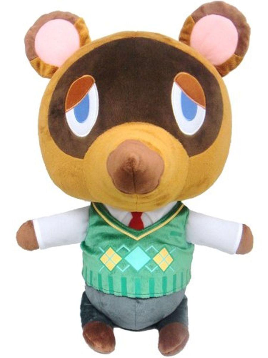 Front. Little Buddy - Animal Crossing 16" Plush: Tom Nook - Brown.