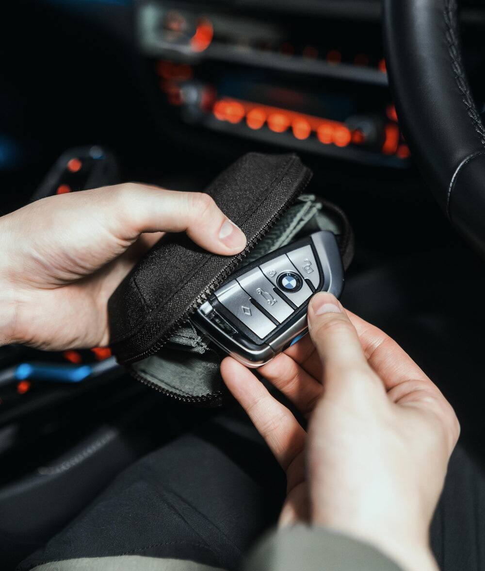 Alt View 1. ALPAKA - Zip Wallet Organizer Pouch with Coin Pocket, Fits Up to 30 Cards, Full Zip Closure, Magnetic Coin Pouch, HUB Compatible - Black Axoflux 300D.