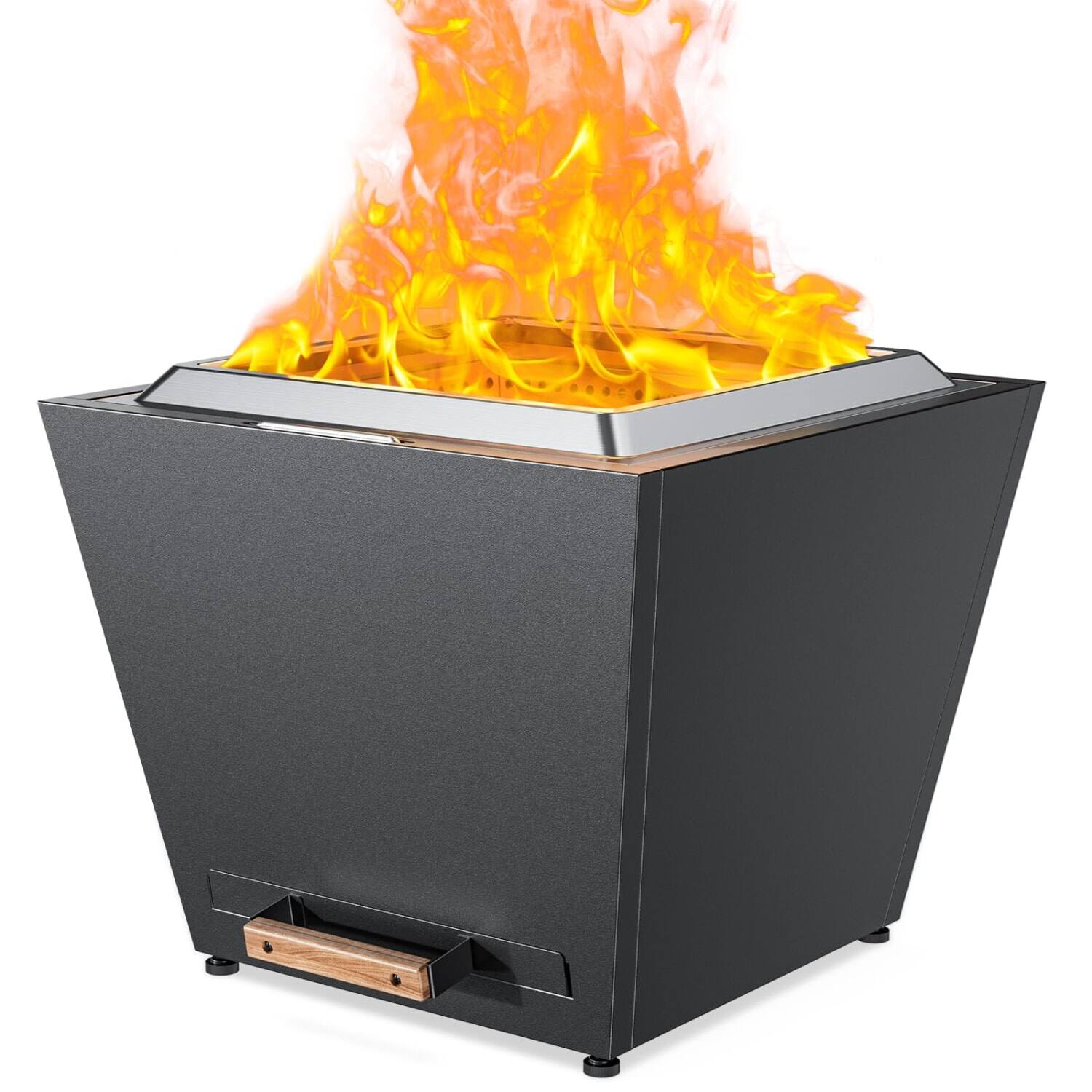 Alt View 2. Lirago - Cyberpit One Pro Smokeless Fire Pit Outdoor Wood Burning with Ash Pan Portable for Camping Black - Black.