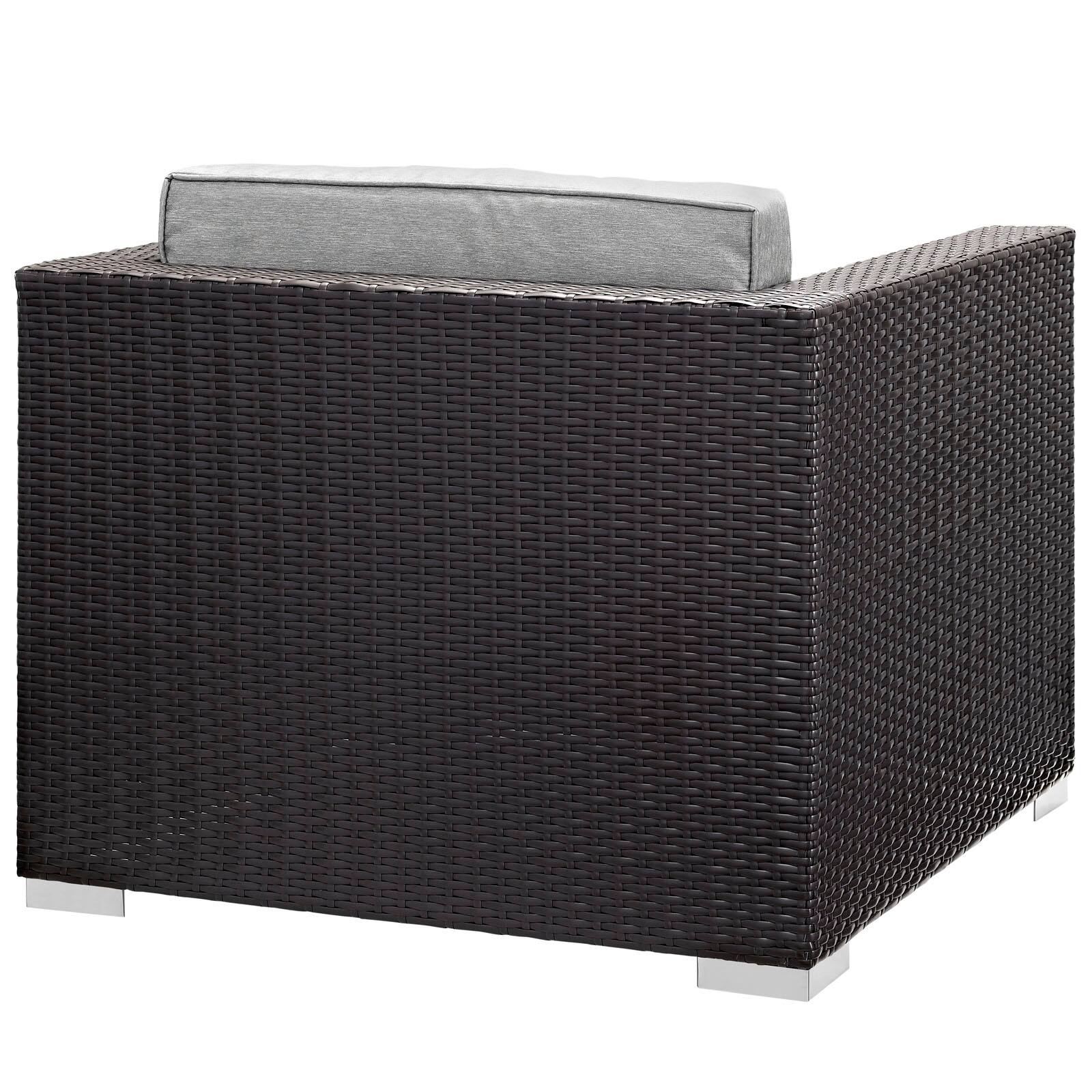 Left. Modway - Gather Outdoor Patio Armchair by Modway - Espresso Gray.