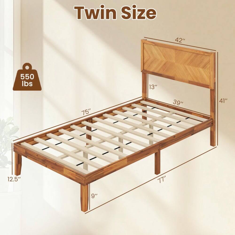 Twin Size  
42" x 75" x 39" x 41" x 12.5" x 77" x 9"  
550 lbs