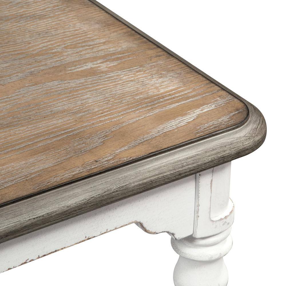 Back. Liberty Furniture Industries - Magnolia Manor Dining Bench (RTA) in Antique White - White.