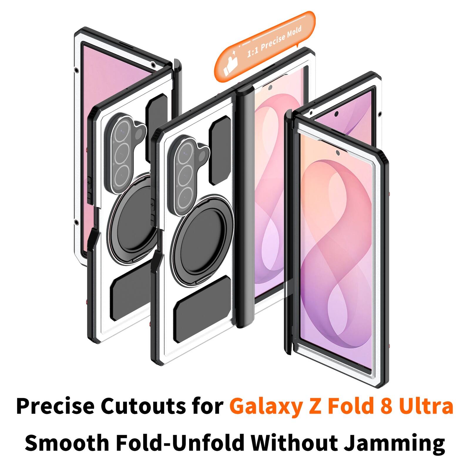 1:1 Precise Mold

Precise Cutouts for Galaxy Z Fold 8 Ultra
Smooth Fold-Unfold Without Jamming