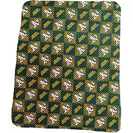 Logo Brands - Oakland Athletics 60'' x 50'' Repeat Pattern Lightweight Throw Blanket - Multicolor