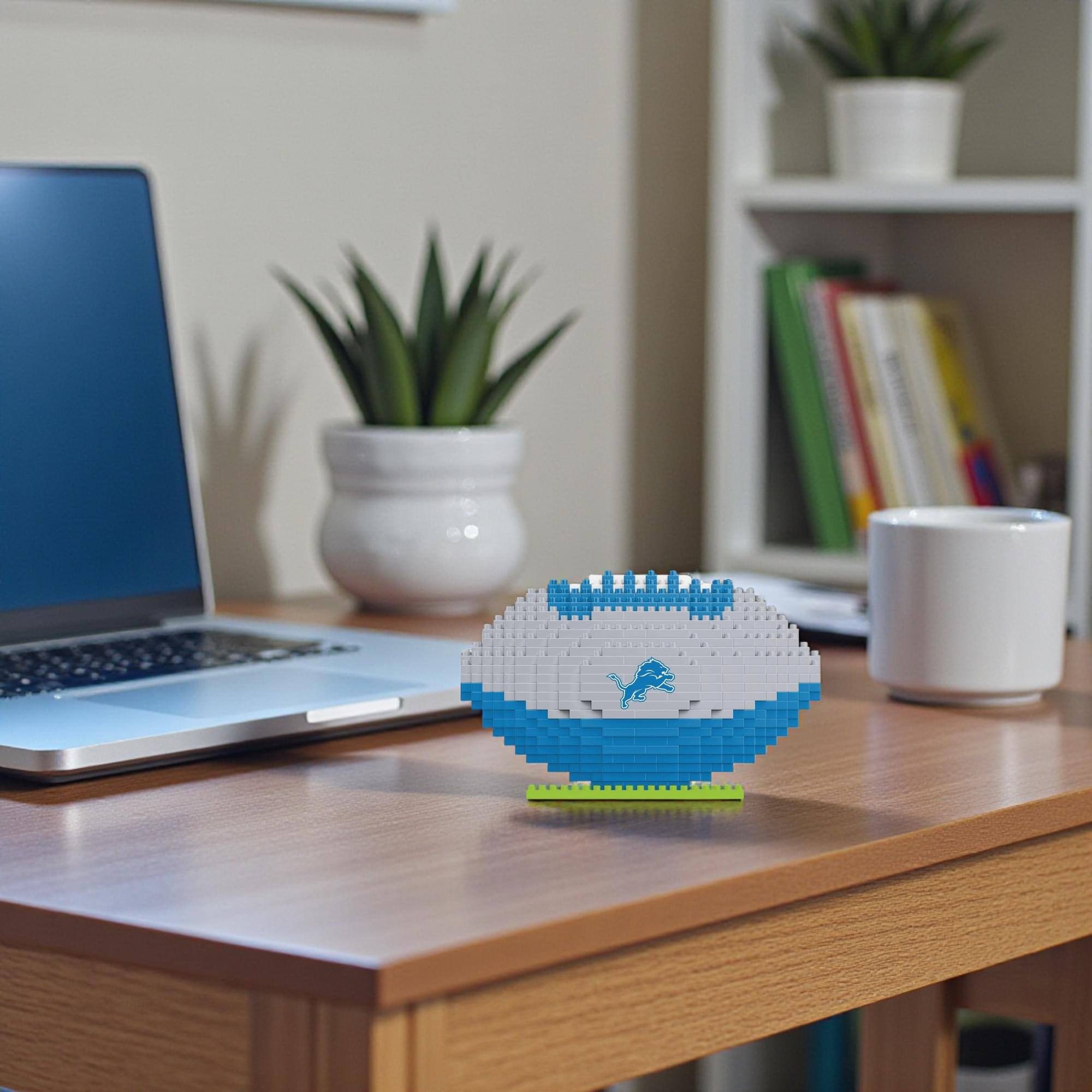 Alt View 3. Forever Collectibles - Detroit Lions NFL BRXLZ Football 728-Piece Building Block Set - Blue.