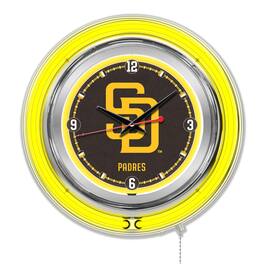 Holland Bar Stool Co. - San Diego Padres Double-Walled Neon Clock - Multicolor