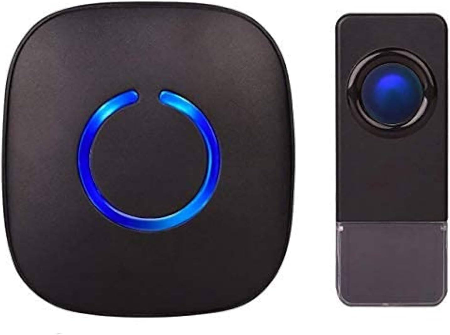 Front. ACJPR - Wireless Doorbell, 1000ft Range, Battery Operated, Waterproof, Black.