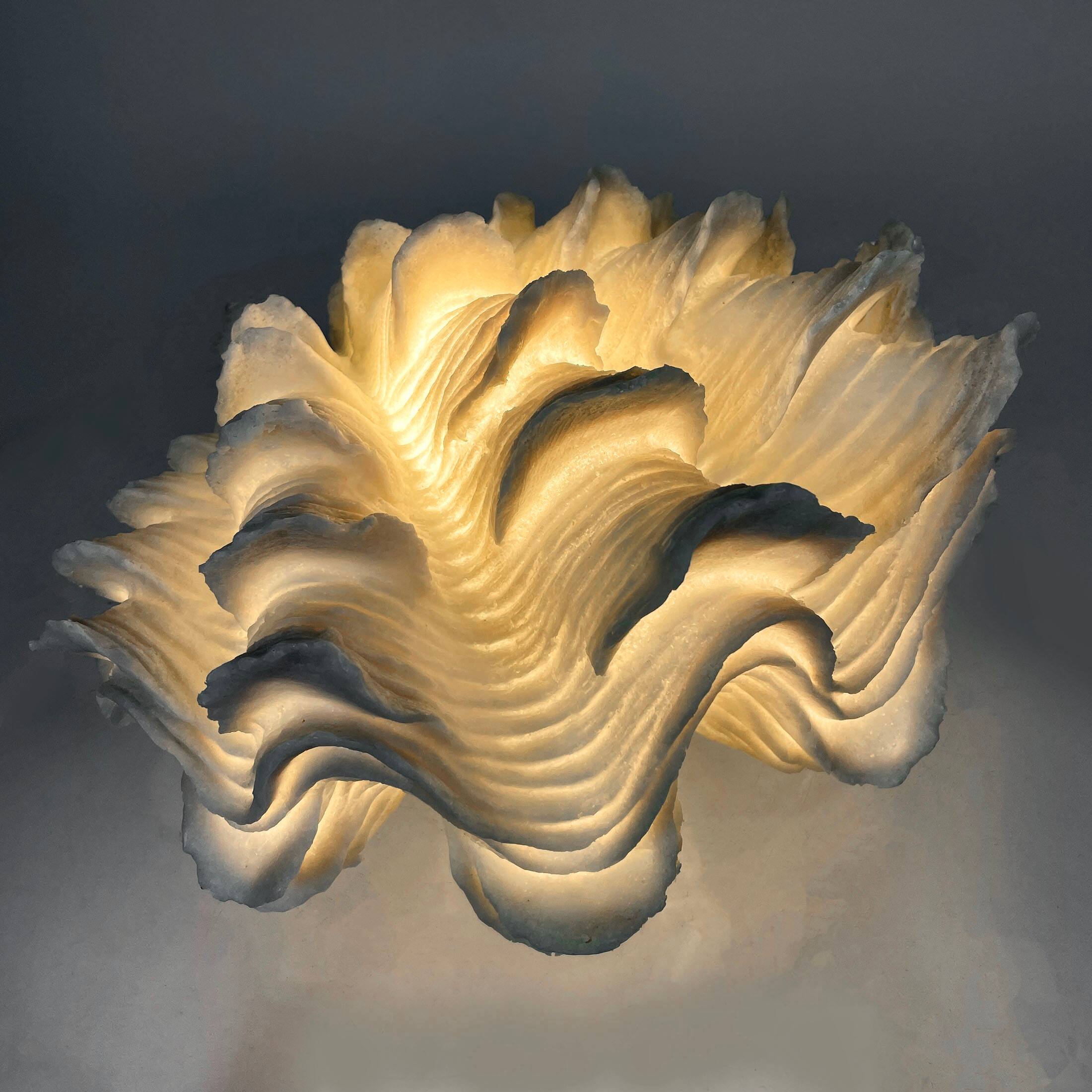 Alt View 7. Contrast Inc. - Squamosa Clam Accent Lamp Resin Shell Table Light 13" White Coastal Décor - White.