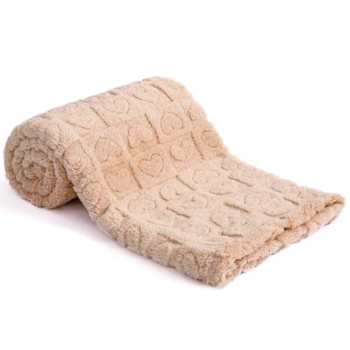 Pacoar Cade - Blanket 3d Heart Checkered Jacquard Ultra Soft Receiving Flannel Fleece Throw Cute Lovely Gift For Inches Pink - Khaki-40"x50"