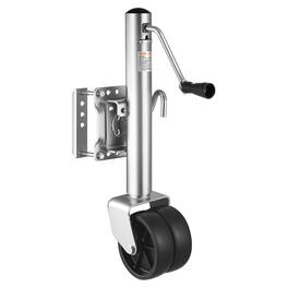 VEVOR - Trailer Jack with Wheel, 1500 lbs Load Capacity, Heavy Duty Swivel Boat Trailer Jack with PP Single Wheel & Ergonomic - Black;Silver