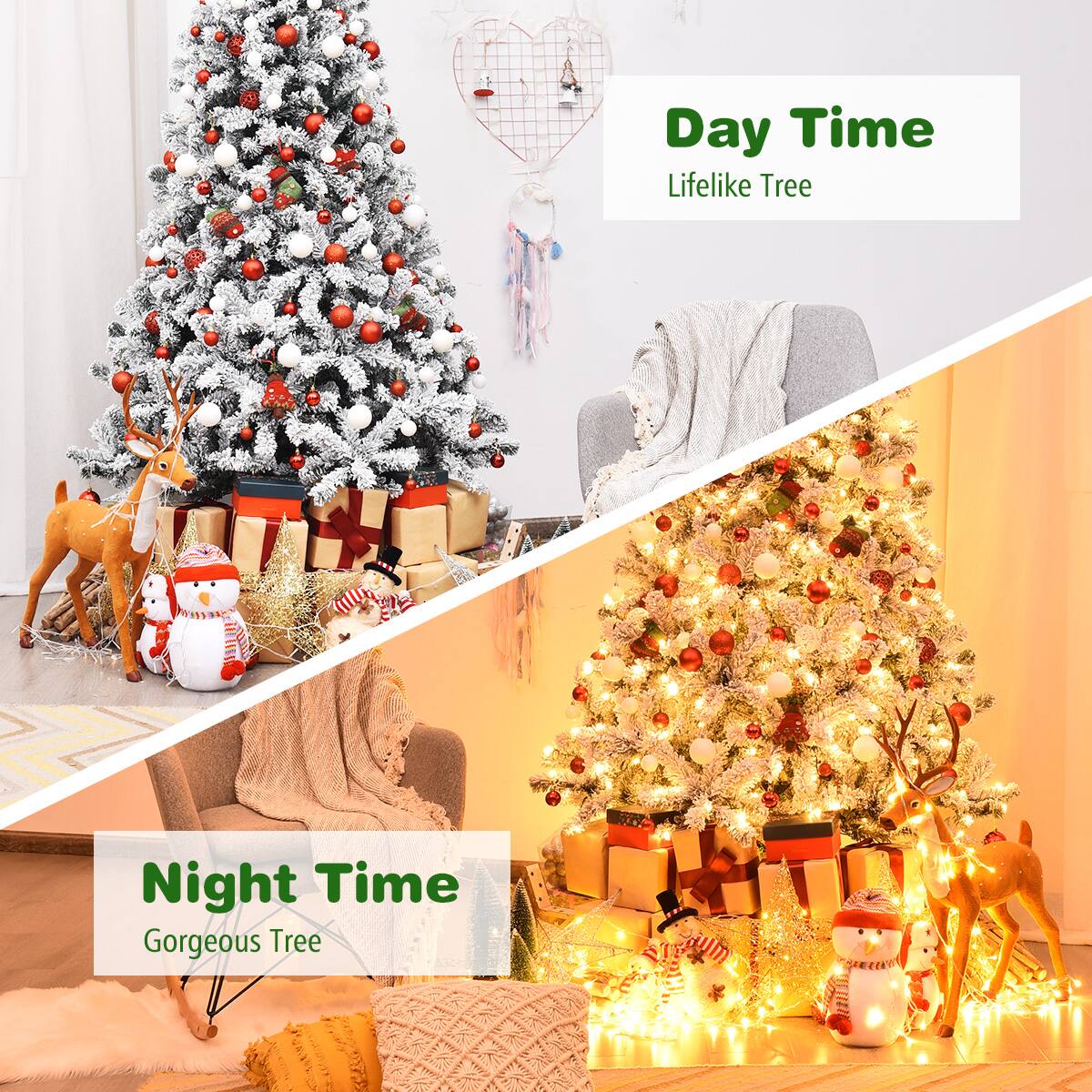 Day Time: Lifelike Tree
Night Time: Gorgeous Tree