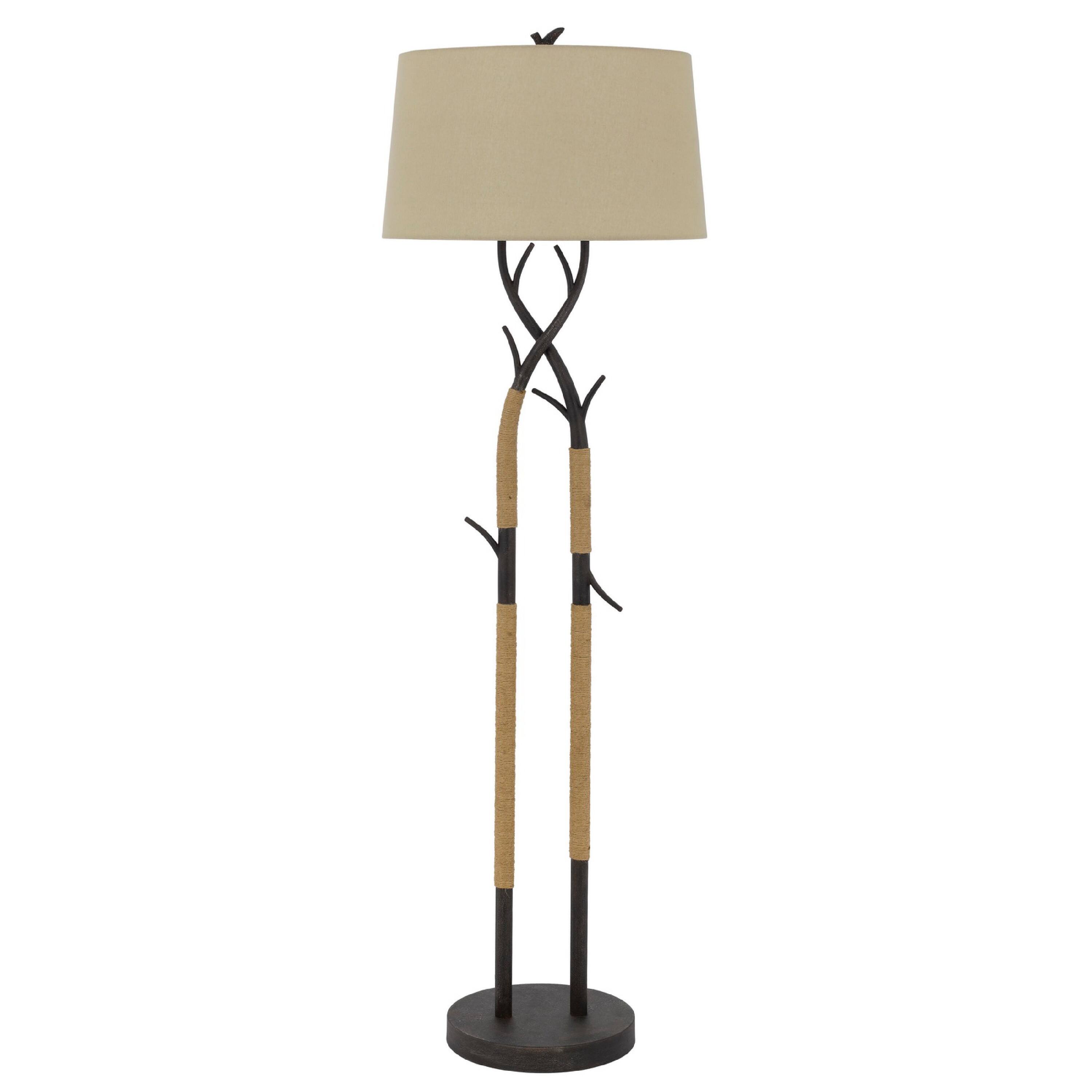 Front. Manhattan Lane - 60 Inch Metal Tree Branch Base Floor Lamp, Dimmer.