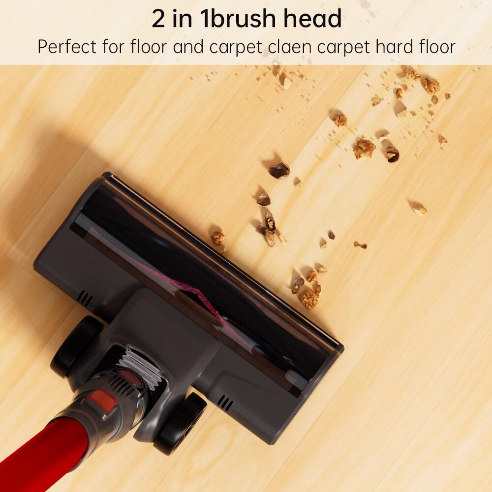 2 in 1 brush head  
Perfect for floor and carpet clean carpet hard floor