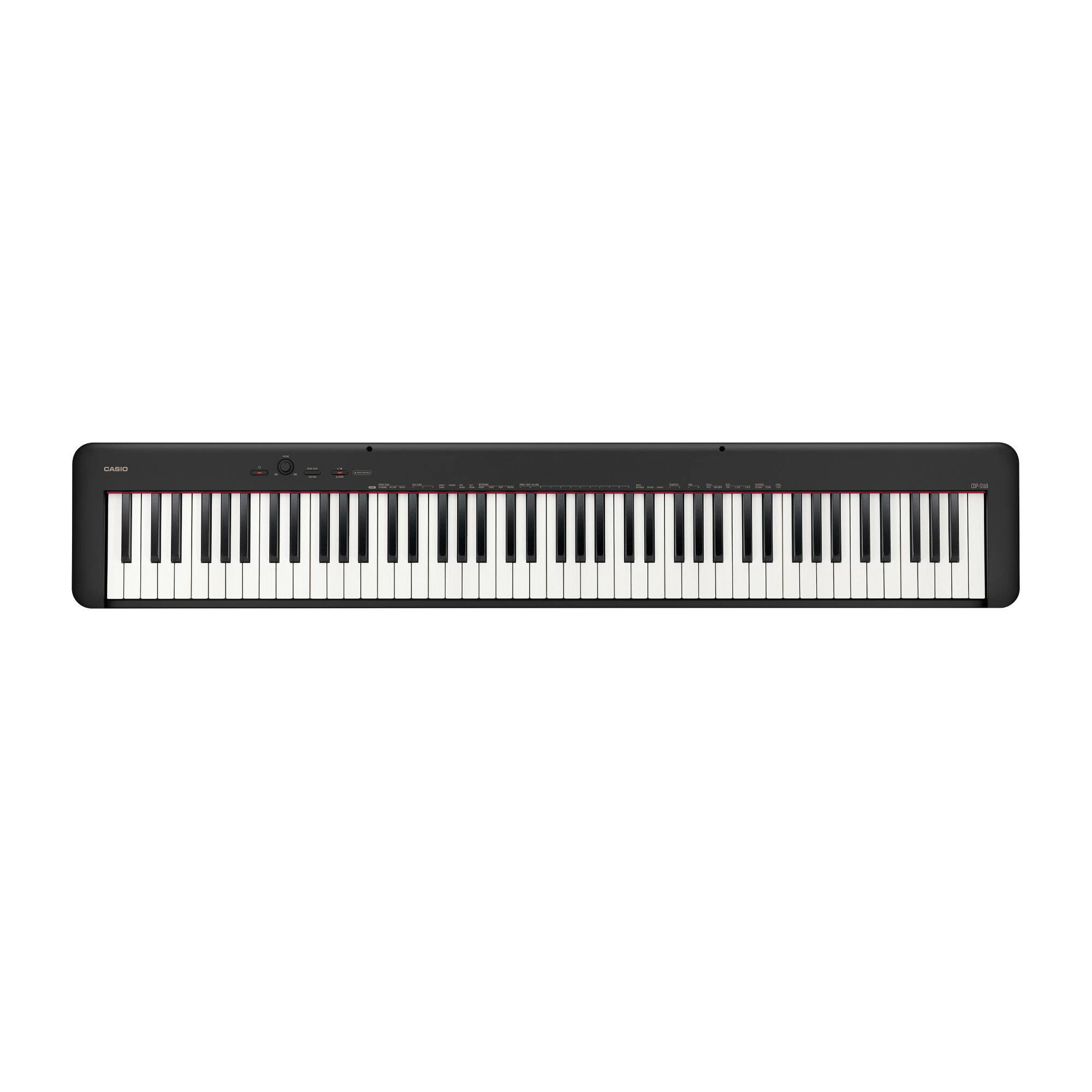 Left. Casio - Casio CDP-S160 88-Key Digital Piano (Black) Bundle with Stand and Accessories.