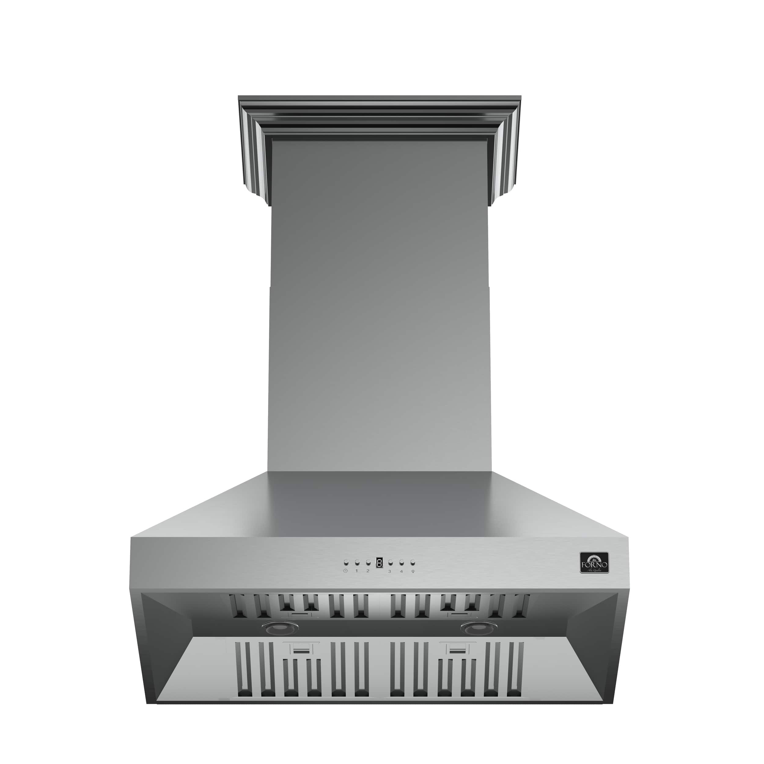 Forno Appliances - 36 inches - Externally Vented - Wall Range Hood - Silver - Front_Zoom