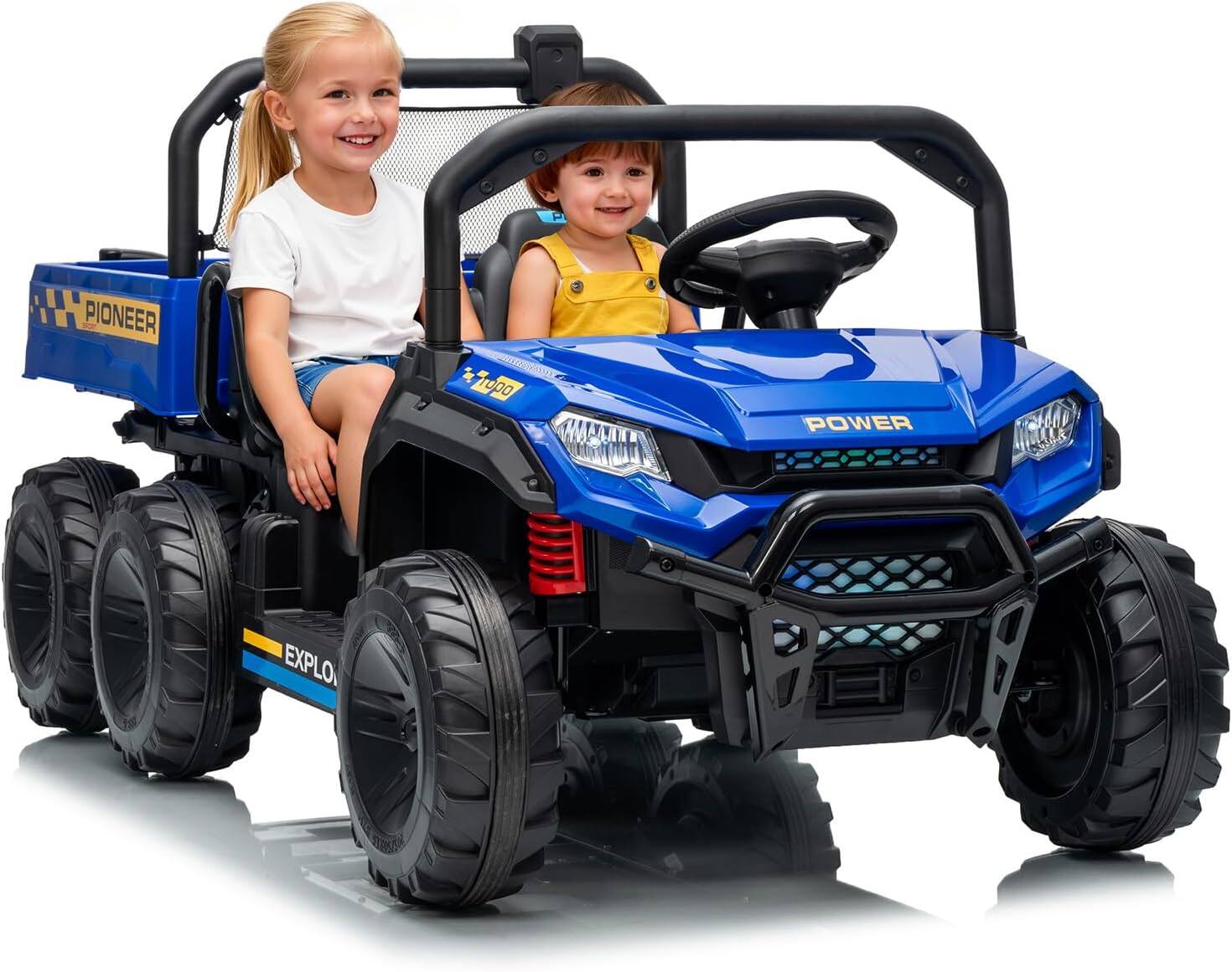 Electrodes Masters - 24V 2 Seater Ride on Dump Truck, 4WD Electric Car with Remote Control, Dump Bed, 3 Speed Modes, Music Player price history on PriceWatchPro