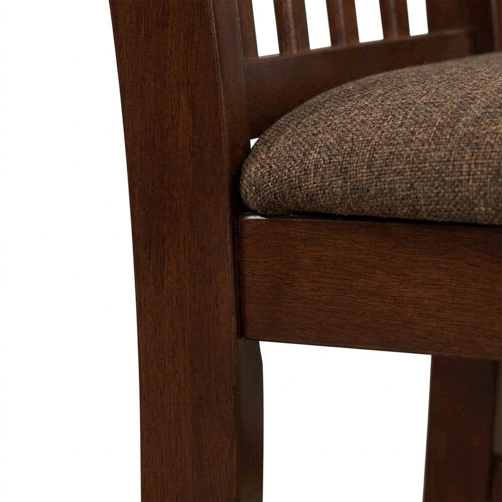 Alt View 1. FurniFact - Wood Drop-Leaf Dining Table & Chairs 3-Piece Dining Set - Mahogany.