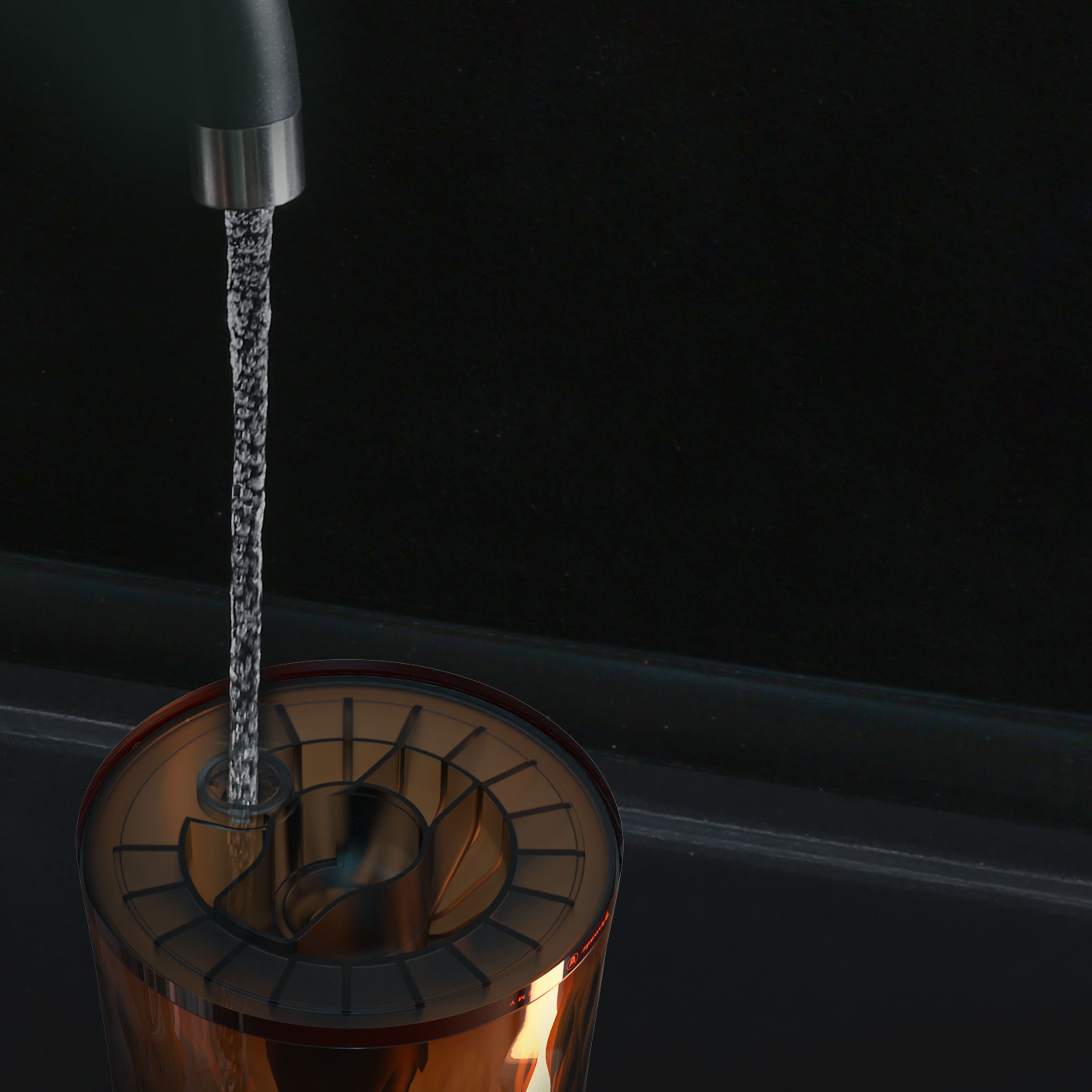 Alt View 10. Vornado - LUCERNA 1 0.5 Gal. Ultrasonic Humidifier - Amber.