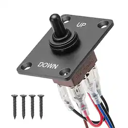 VEVOR - Toggle Switch, 6 Pin Momentary Polarity Reversing Toggle Switch (ON)-Off-(ON) DC 12V/30A AC 250V/15A - Black
