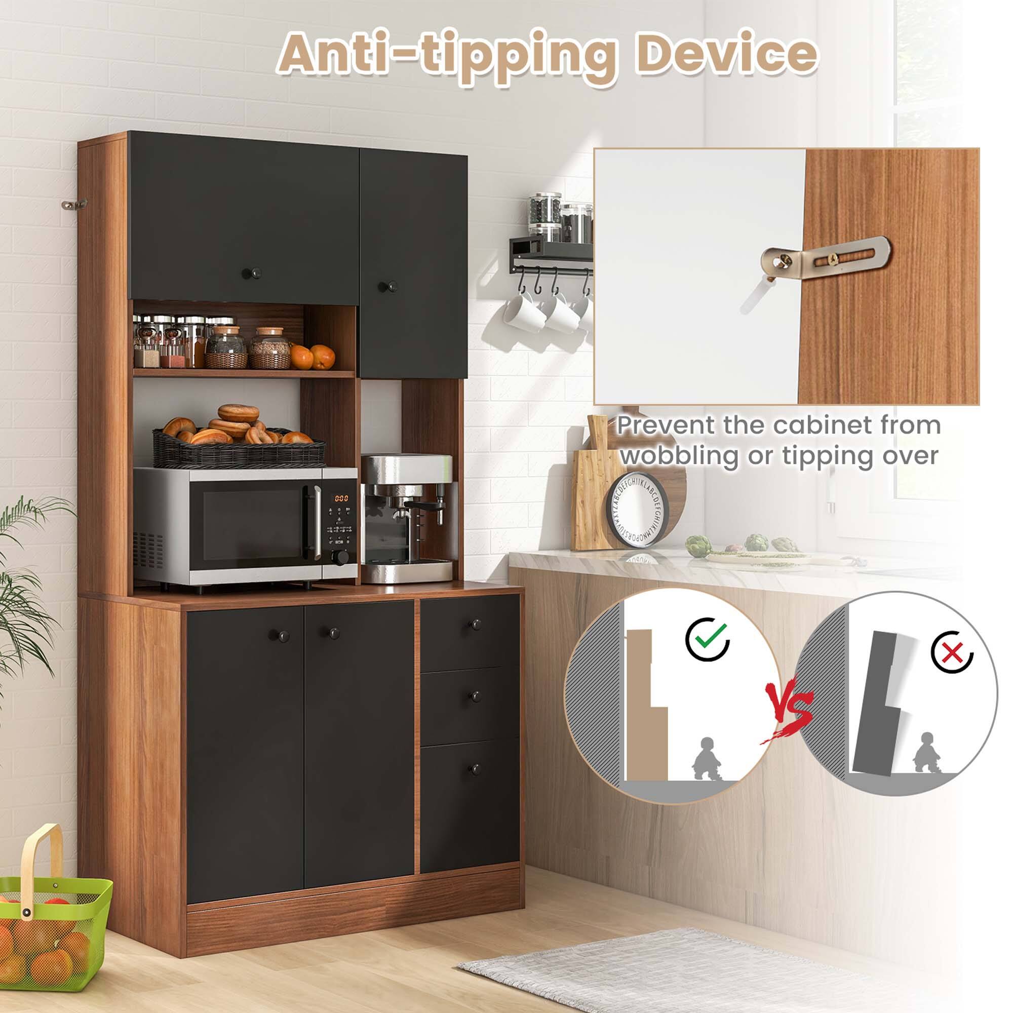 Anti-tipping Device, Prevent the cabinet from wobbling or tipping over