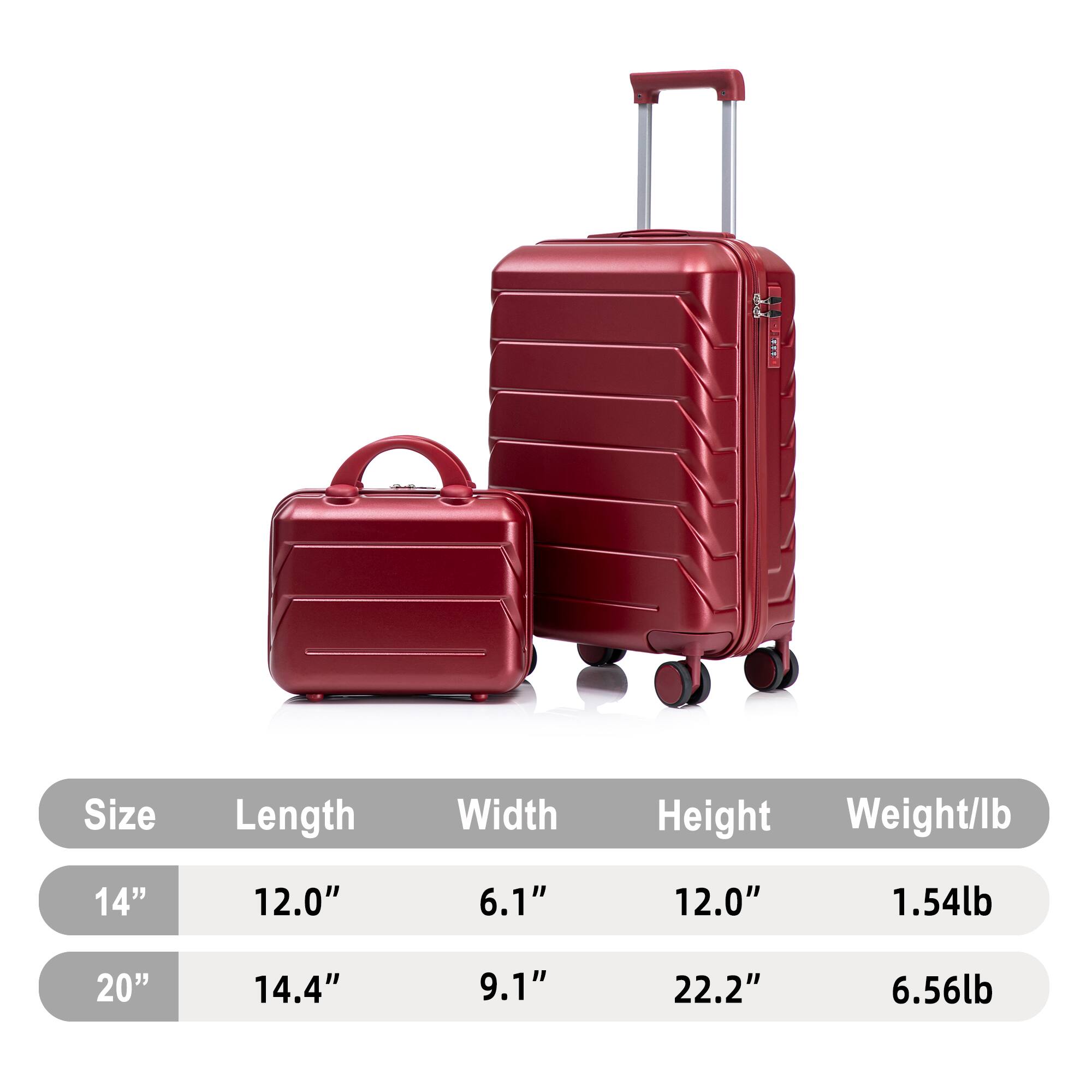 Size | Length | Width | Height | Weight/lb
---|---|---|---|---
14" | 12.0" | 6.1" | 12.0" | 1.54lb
20" | 14.4" | 9.1" | 22.2" | 6.56lb