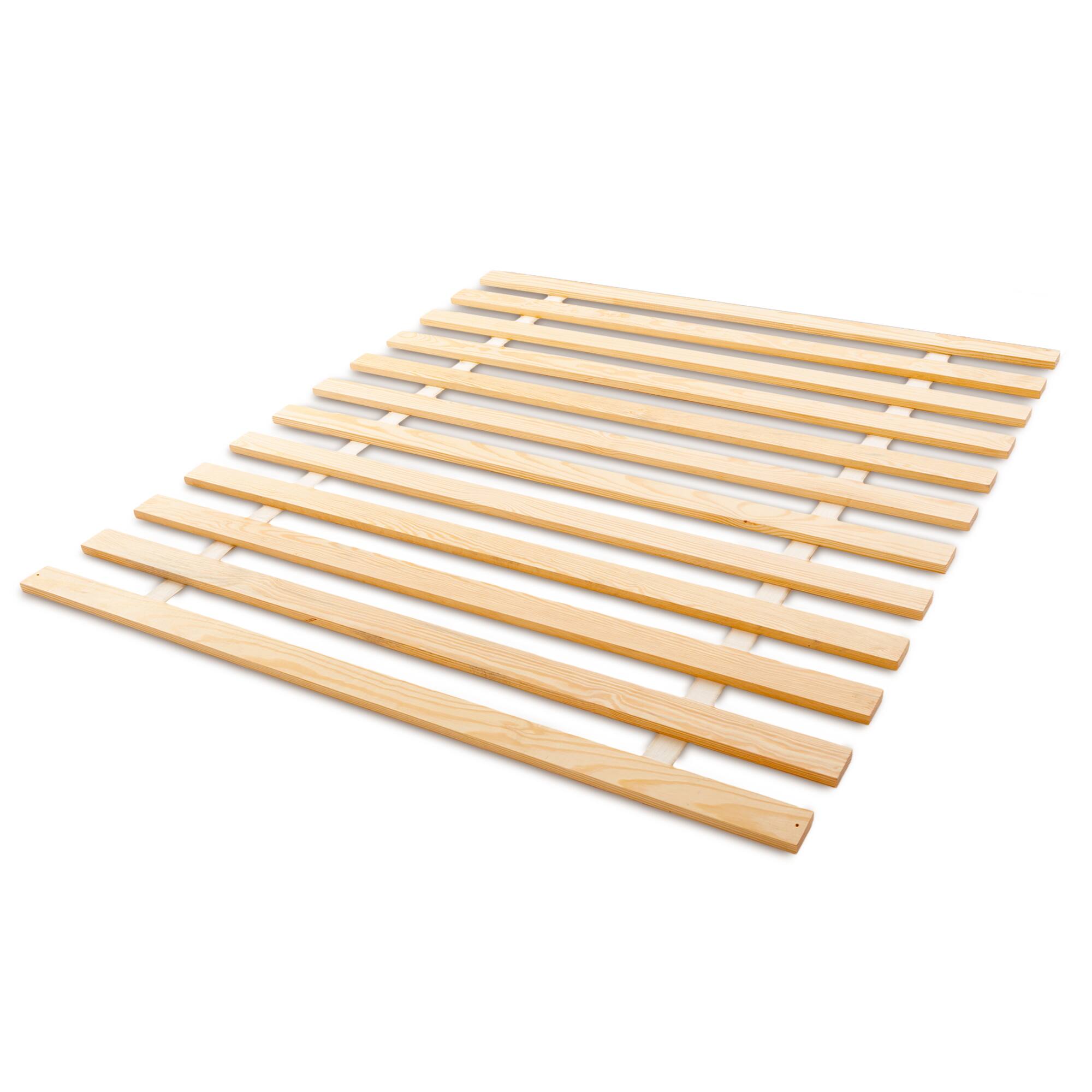Front. Hercules - Hercules Xtreme Heavy-Duty Solid Pine Wood Bed Slats Bunkie Board, King Size - Brown.