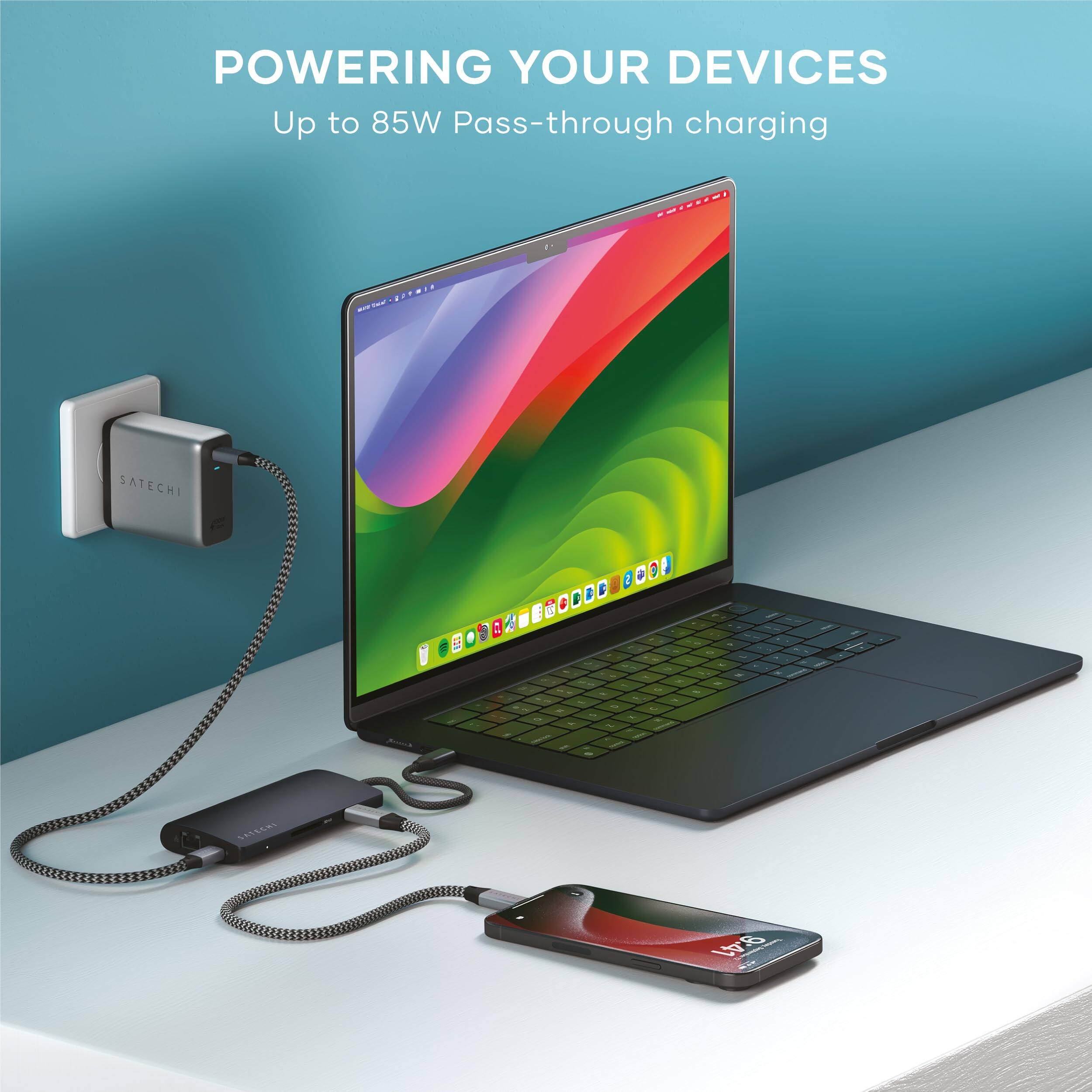 POWERING YOUR DEVICES  
Up to 85W Pass-through charging