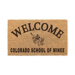Jardine - Colorado School of Mines Orediggers 18" x 34" Welcome Coir Doomat - Brown
