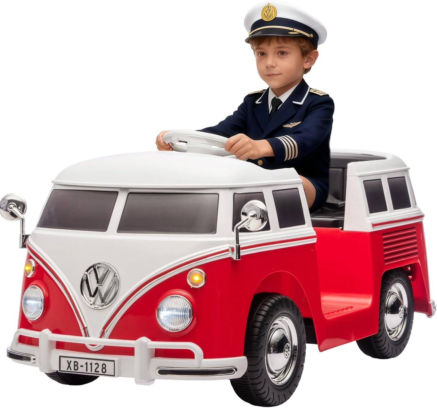 Electrodes Masters - 6V Electric Ride on Car, Licensed Volkswagen Ride on Bus for Kids with Led Light, Horn and Music price history on PriceWatchPro