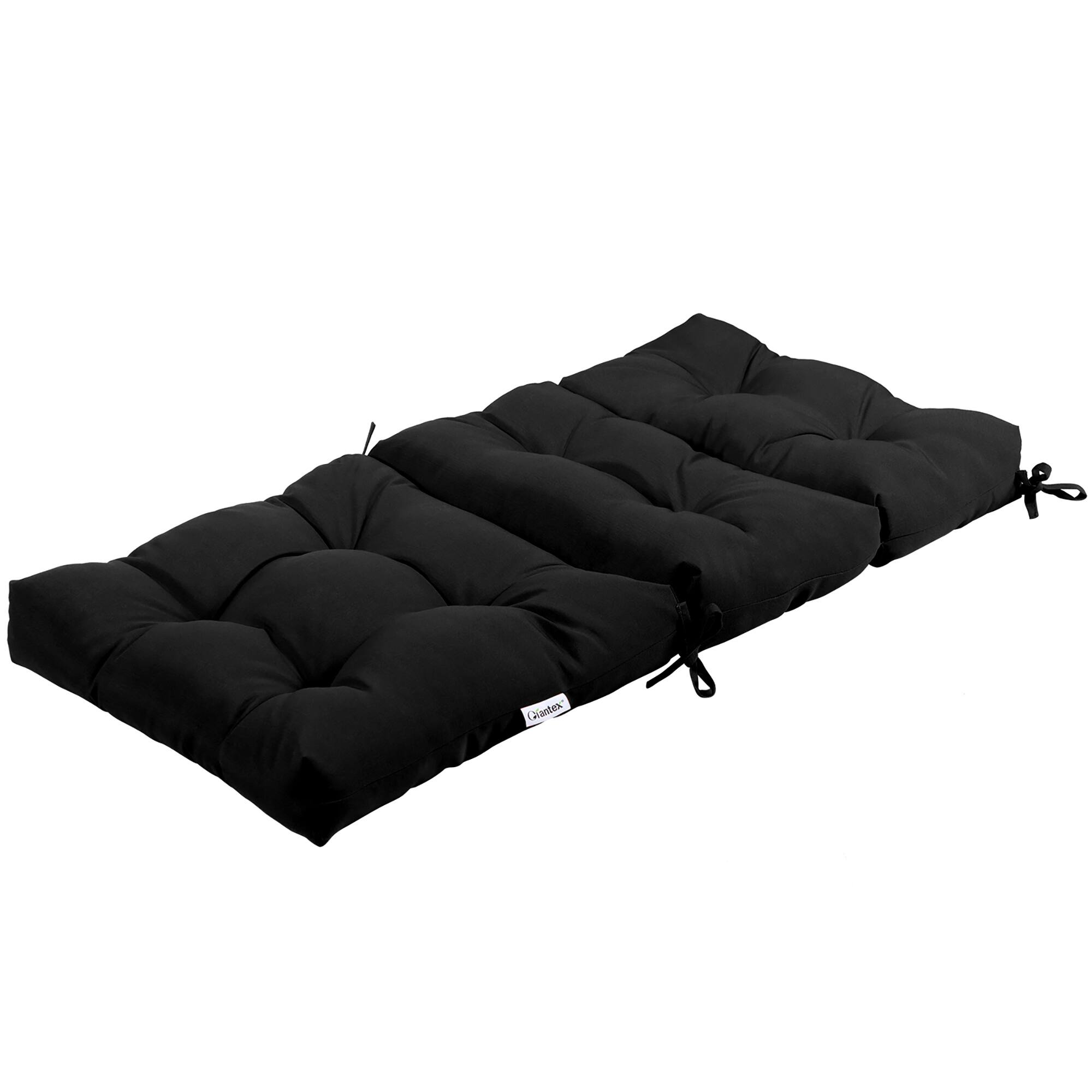Alt View 7. Costway - Costway 22" x44"  Indoor Outdoor  Back Chair Cushion Tufted Pillow Patio Seating Pad - Black.