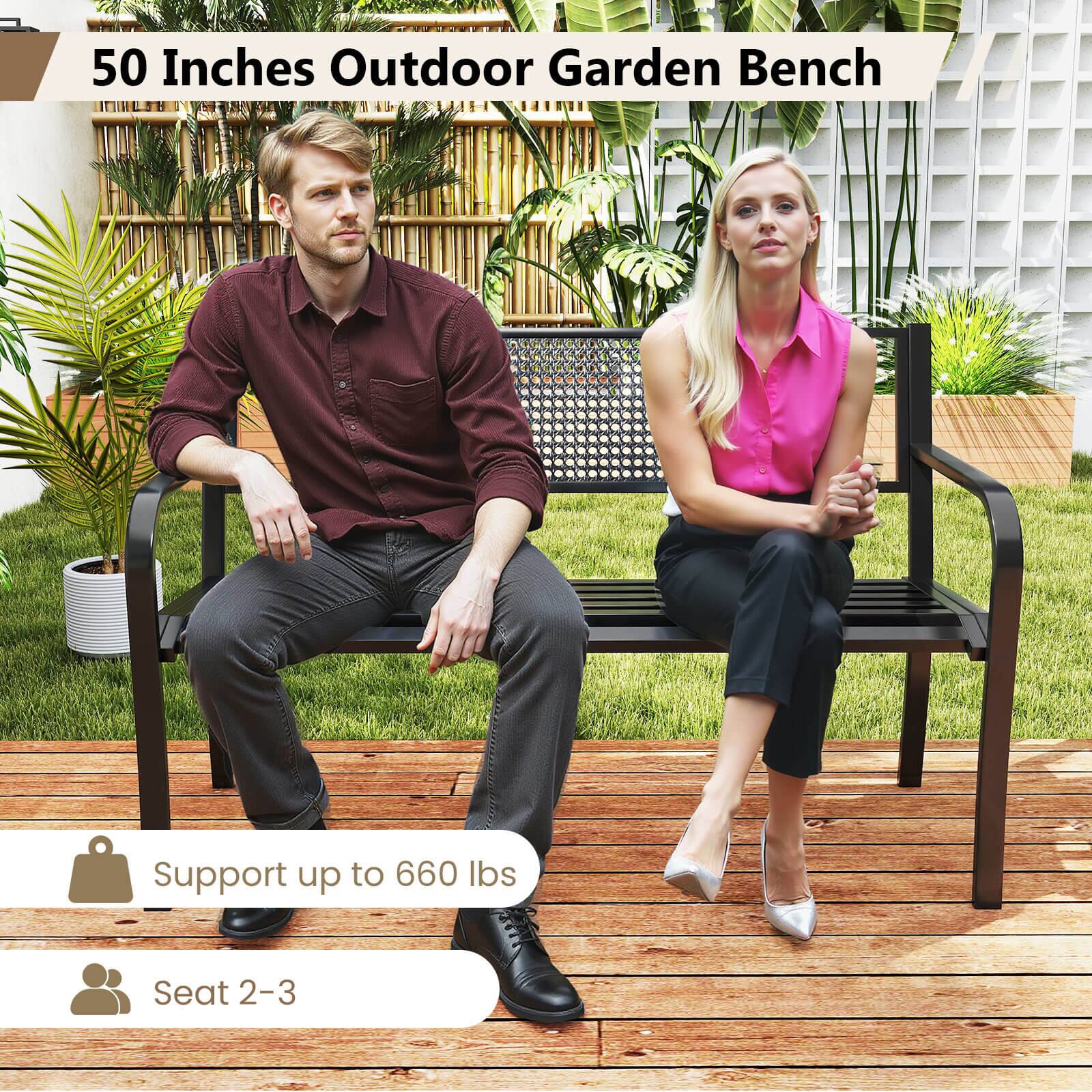 50 Inches Outdoor Garden Bench
Support up to 660 lbs
Seat 2-3