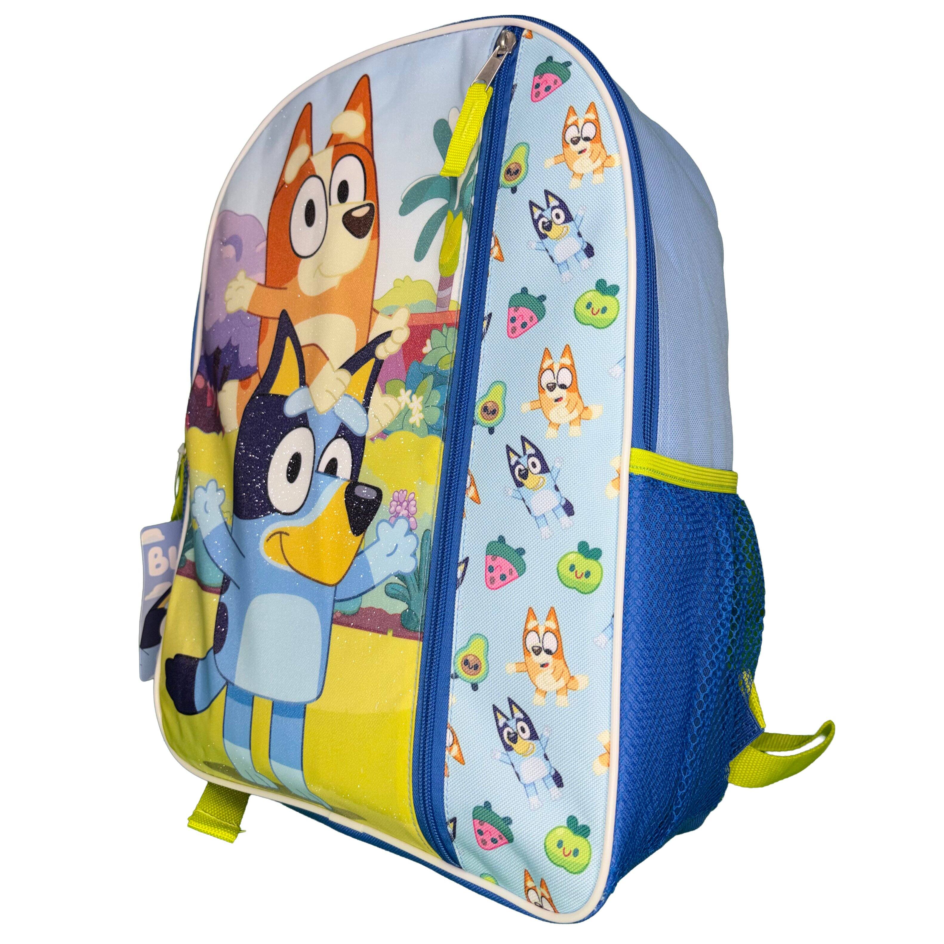 Alt View 3. Disney - Bluey piggybacking Bingo Nylon Blue Kids 16" School Backpack for Girls and Boys ages 3+ - Assorted Pre-Pack.