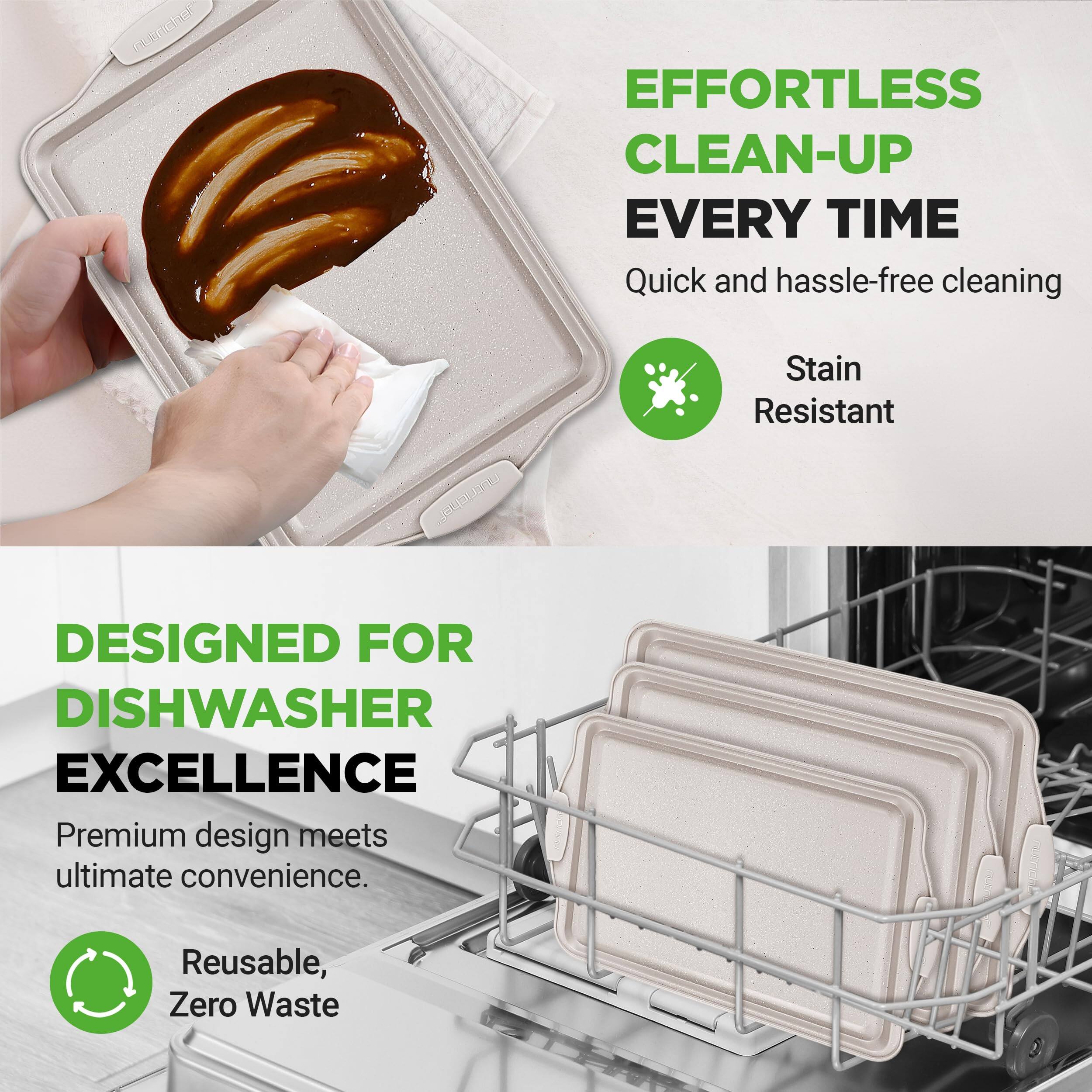 EFFORTLESS CLEAN-UP EVERY TIME  
Quick and hassle-free cleaning  
Stain Resistant  

DESIGNED FOR DISHWASHER EXCELLENCE  
Premium design meets ultimate convenience.  
Reusable, Zero Waste