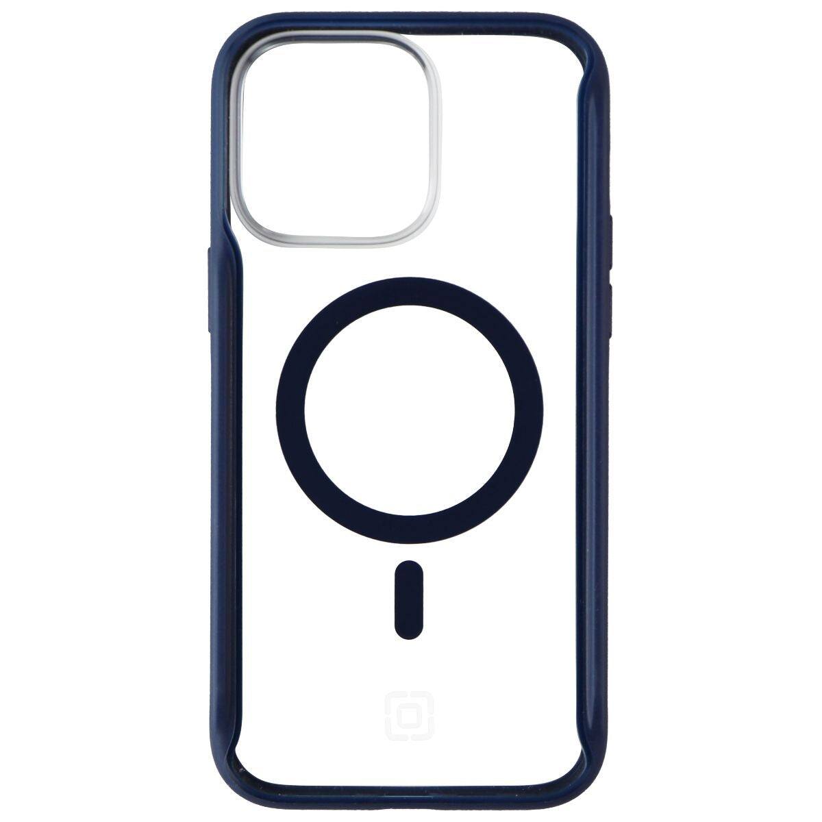 Back. Incipio - AeroGrip Case for MagSafe for iPhone 14 Pro Max - Midnight Navy/Clear.