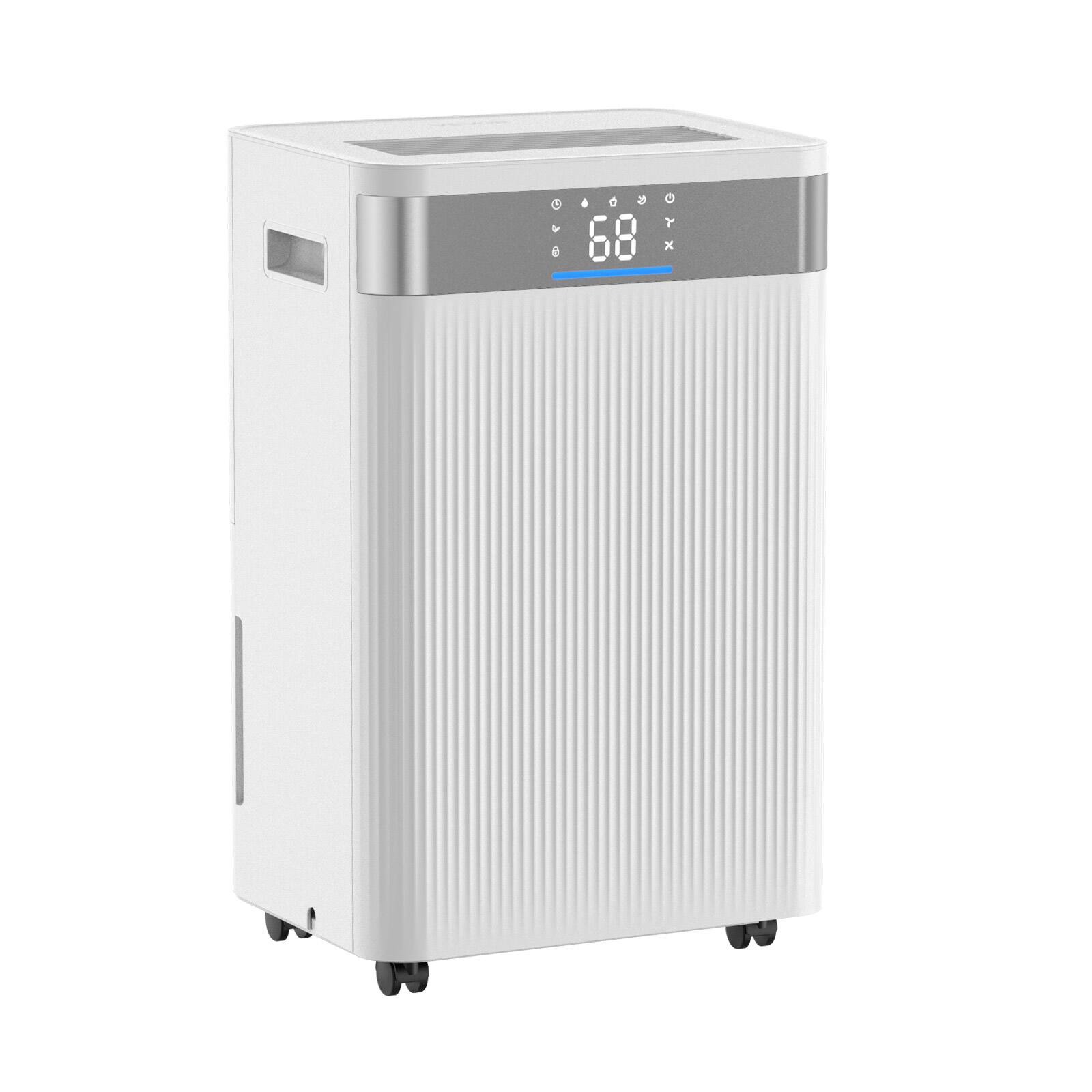 Alt View 5. VEVOR - 52 Pints Dehumidifier for Home & Basement, Drain Hose for Commercial & Industrial Use, Smart Humidity Control, Low Noise - White.