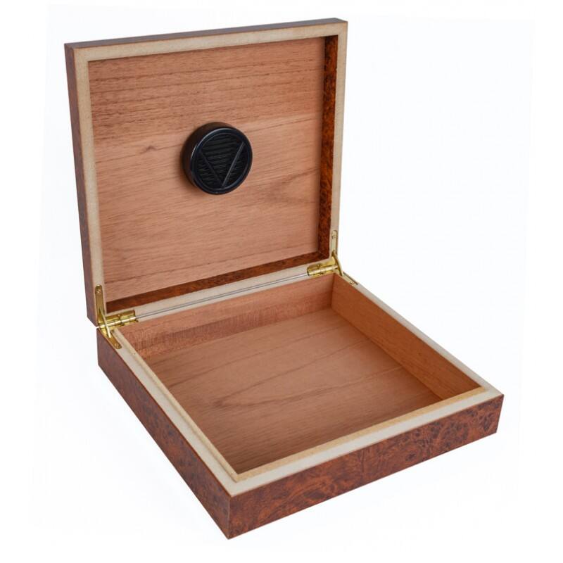 Alt View 1. Prestige - Portable Travel Cigar Humidor (Burl) - Burl Finish.