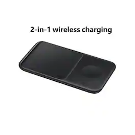 SKRAN - Wireless Charger for Samsung - 2-in-1 Phones and Watches, Portable Wireless Charger, 15W Phone Stand - Black