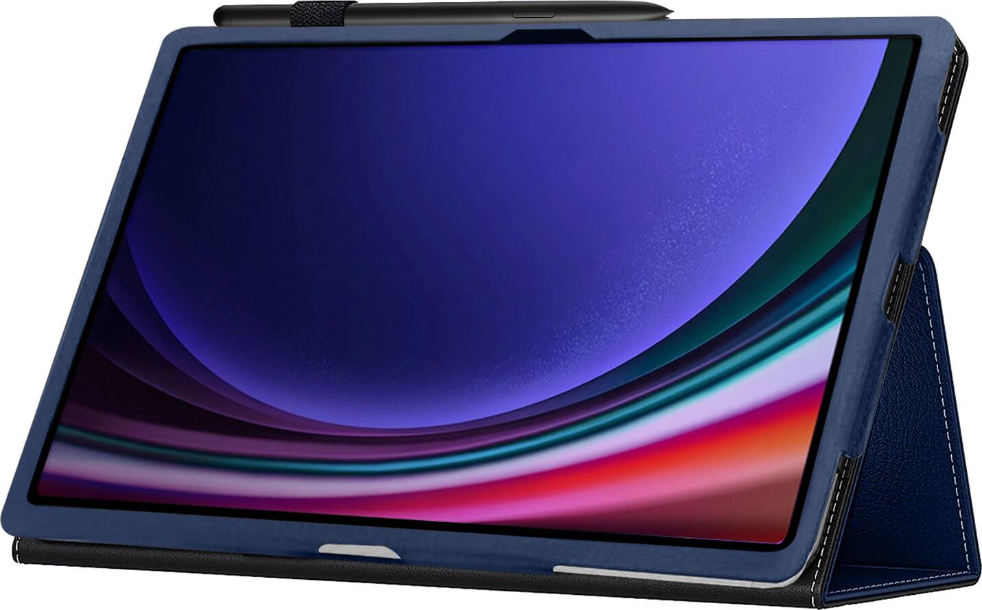 Alt View 11. SaharaCase - Folio Case for Samsung Galaxy Tab S10+, Tab S9+, Tab S9 FE+, Tab S8+, and Tab S7 FE - Dark Blue.